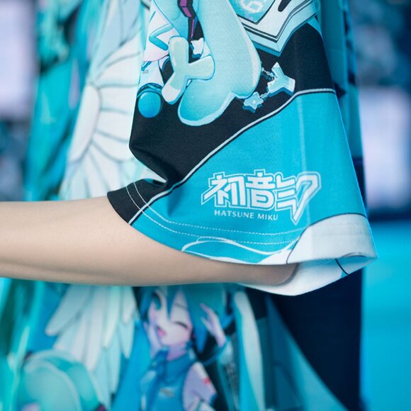 ACDC RAG x Hatsune Miku Forever Black Mint Oversized Tee - Picture 5 of 8